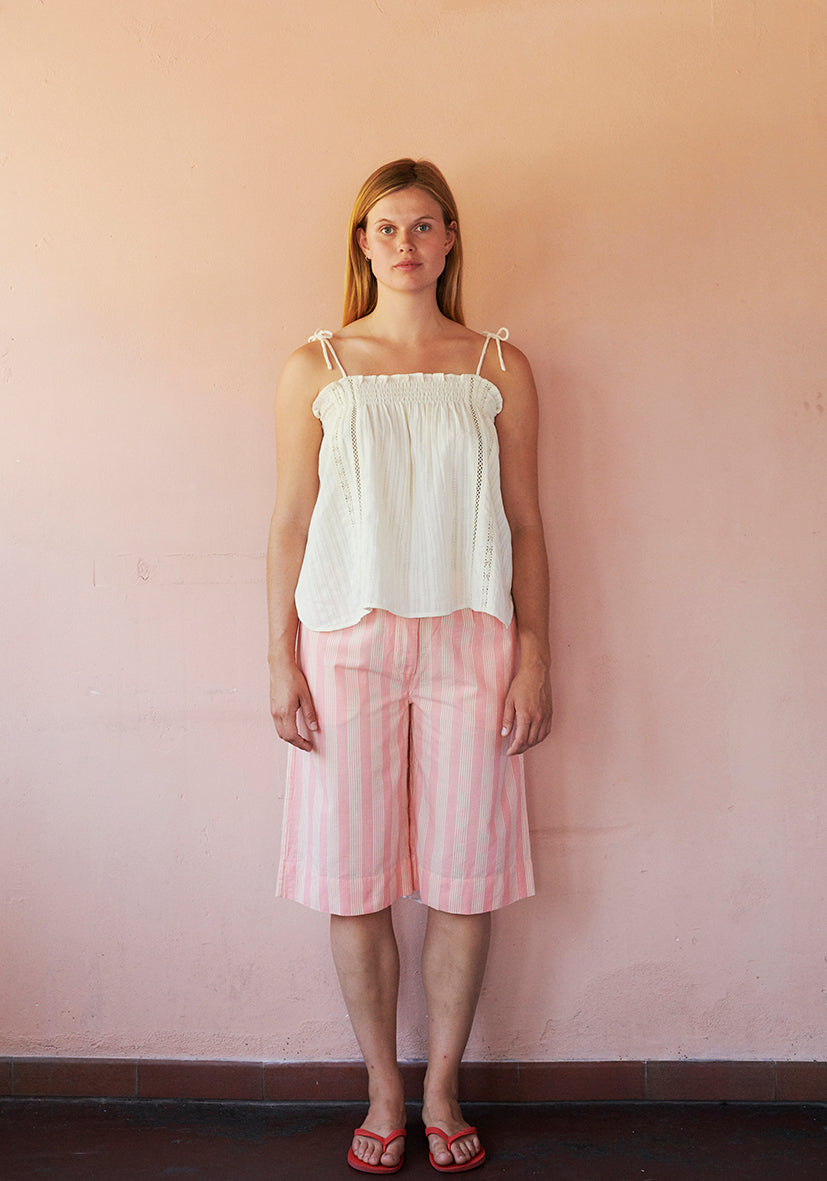 HABIBA STOCKHOLM STRIPE BERMUDA SHORTS Shorts FLAMINGO