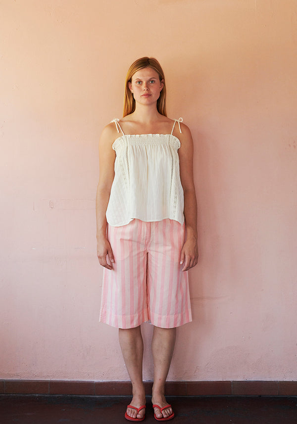 HABIBA STOCKHOLM STRIPE BERMUDA SHORTS Shorts FLAMINGO