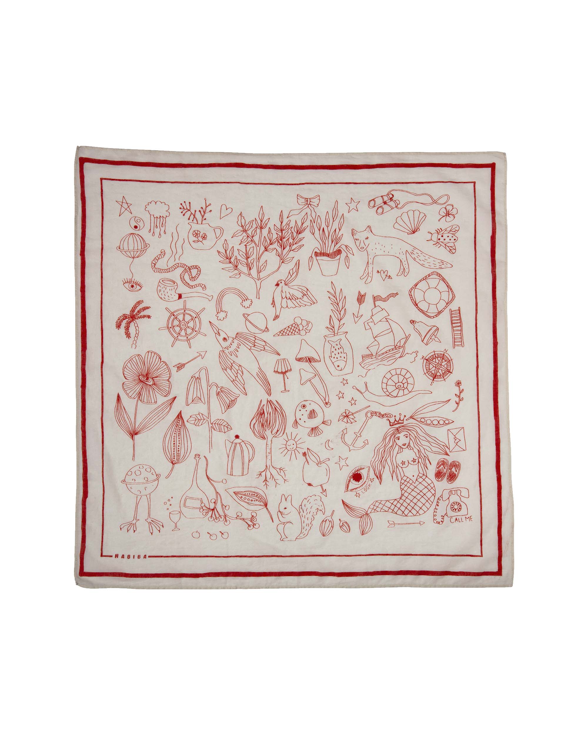 HABIBA VANESSA BANDANA Bananas & Scarves IVORY