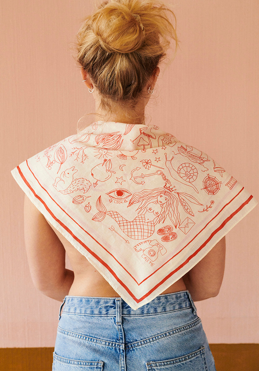 HABIBA VANESSA BANDANA Bananas & Scarves IVORY